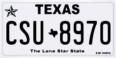 TX license plate CSU8970