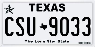 TX license plate CSU9033