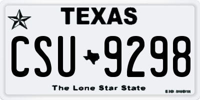 TX license plate CSU9298