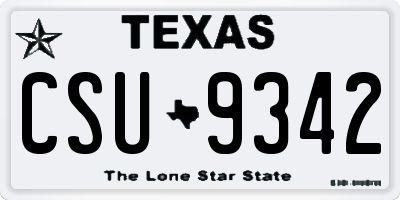 TX license plate CSU9342