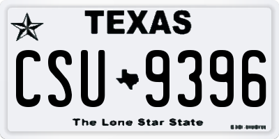 TX license plate CSU9396