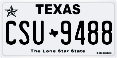 TX license plate CSU9488