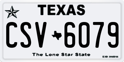 TX license plate CSV6079