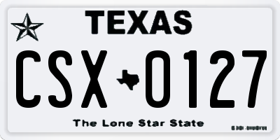 TX license plate CSX0127