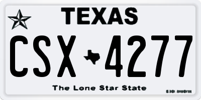 TX license plate CSX4277