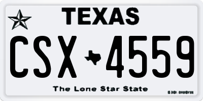 TX license plate CSX4559