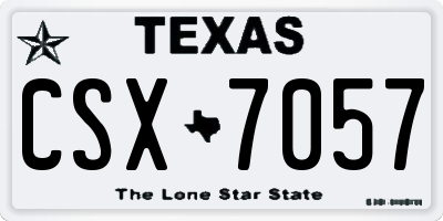 TX license plate CSX7057