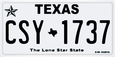 TX license plate CSY1737