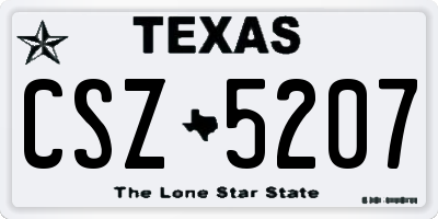 TX license plate CSZ5207