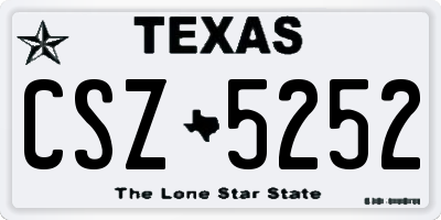 TX license plate CSZ5252