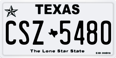 TX license plate CSZ5480