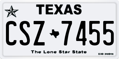 TX license plate CSZ7455