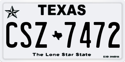 TX license plate CSZ7472