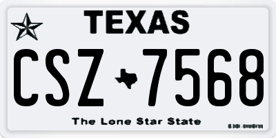 TX license plate CSZ7568