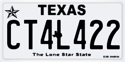 TX license plate CT4L422