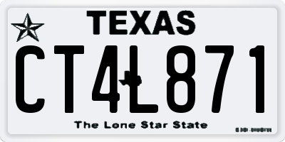 TX license plate CT4L871