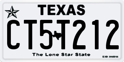 TX license plate CT5T212