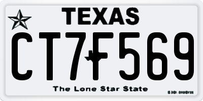 TX license plate CT7F569