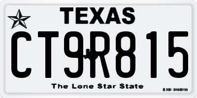 TX license plate CT9R815