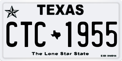 TX license plate CTC1955