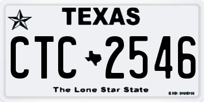TX license plate CTC2546