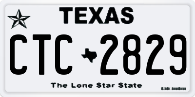 TX license plate CTC2829
