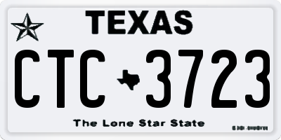 TX license plate CTC3723