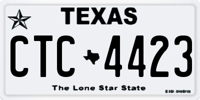 TX license plate CTC4423