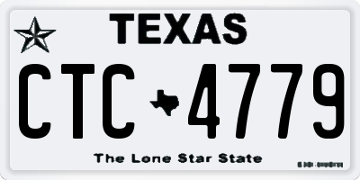 TX license plate CTC4779