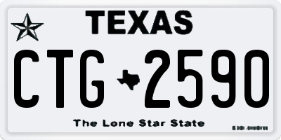 TX license plate CTG2590