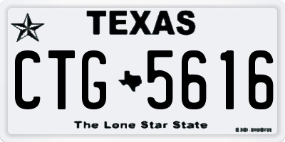 TX license plate CTG5616