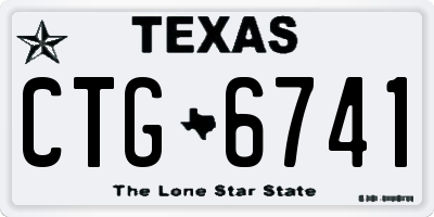 TX license plate CTG6741