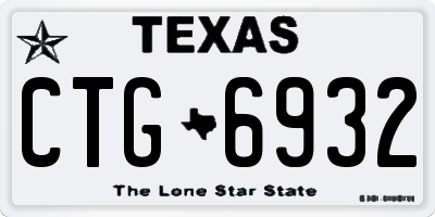 TX license plate CTG6932