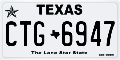TX license plate CTG6947
