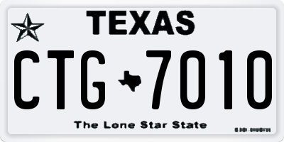 TX license plate CTG7010