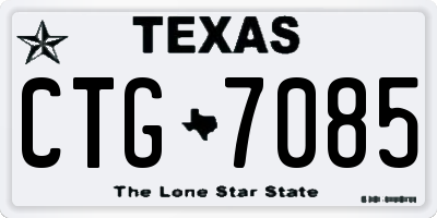 TX license plate CTG7085