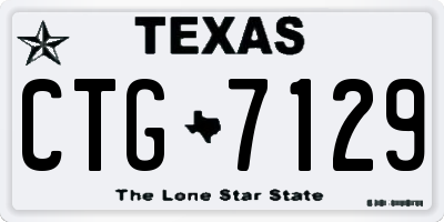 TX license plate CTG7129