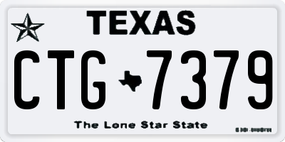 TX license plate CTG7379