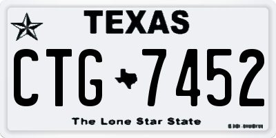 TX license plate CTG7452