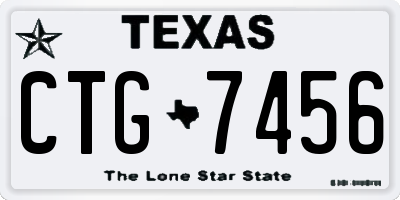 TX license plate CTG7456