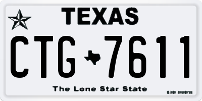 TX license plate CTG7611