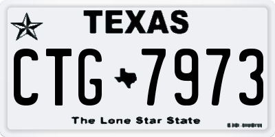 TX license plate CTG7973