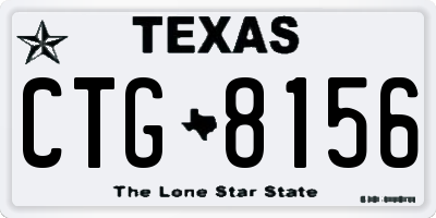 TX license plate CTG8156