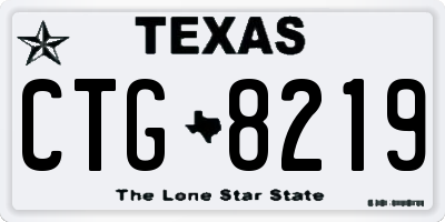 TX license plate CTG8219