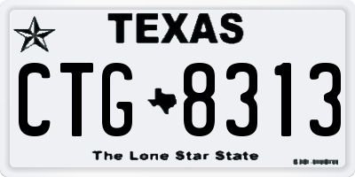 TX license plate CTG8313