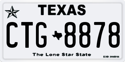 TX license plate CTG8878