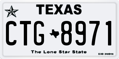 TX license plate CTG8971