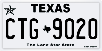 TX license plate CTG9020