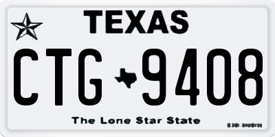 TX license plate CTG9408