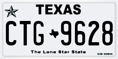 TX license plate CTG9628